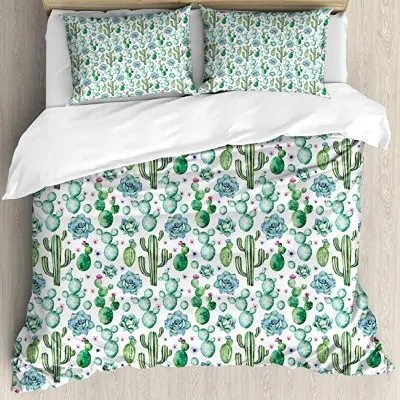 cacti and succulents bedding set